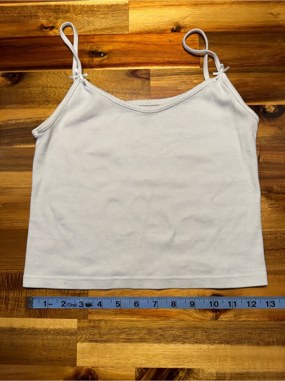 Brandy Melville White Ribbed Spaghetti Strap Cami